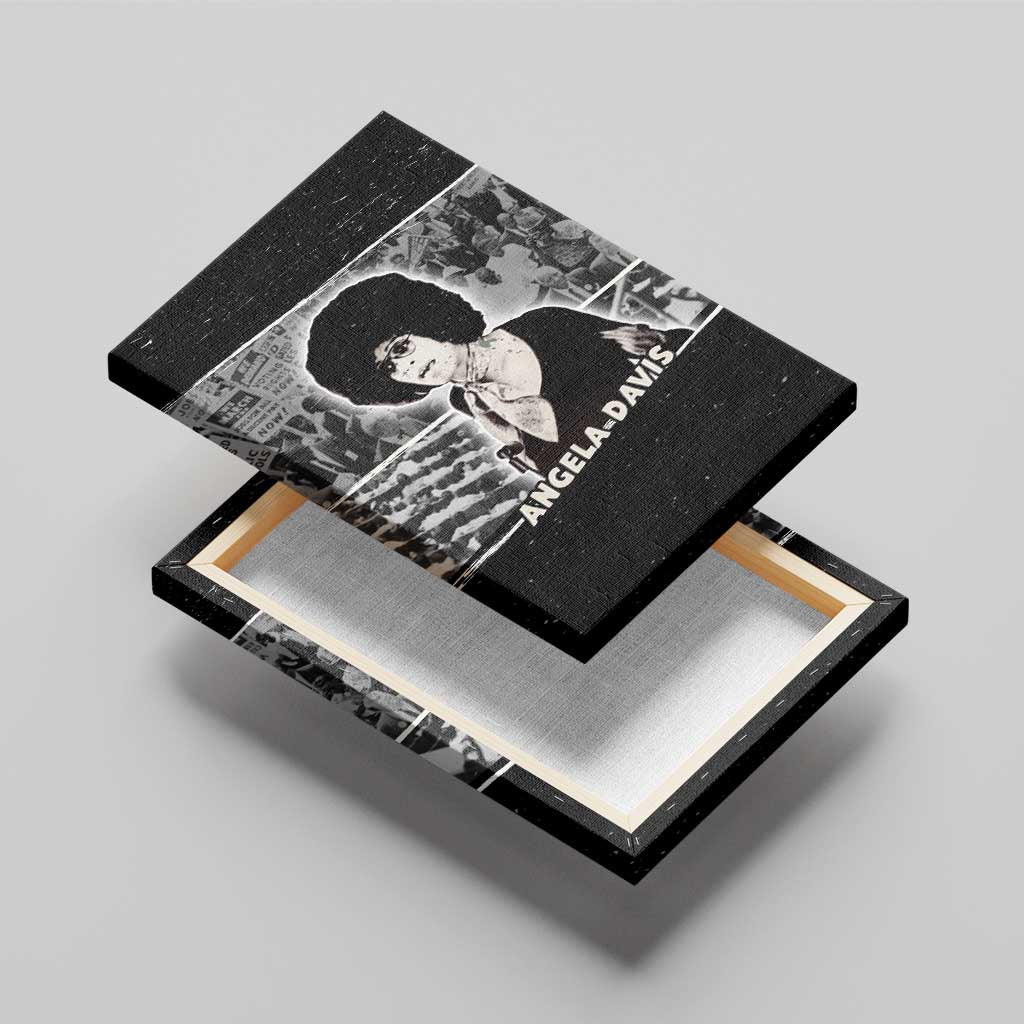 Angela Davis Canvas Wall Art Protest Design Liberating Minds and Society Quote Civil Rights Movement - Wonder Print Shop