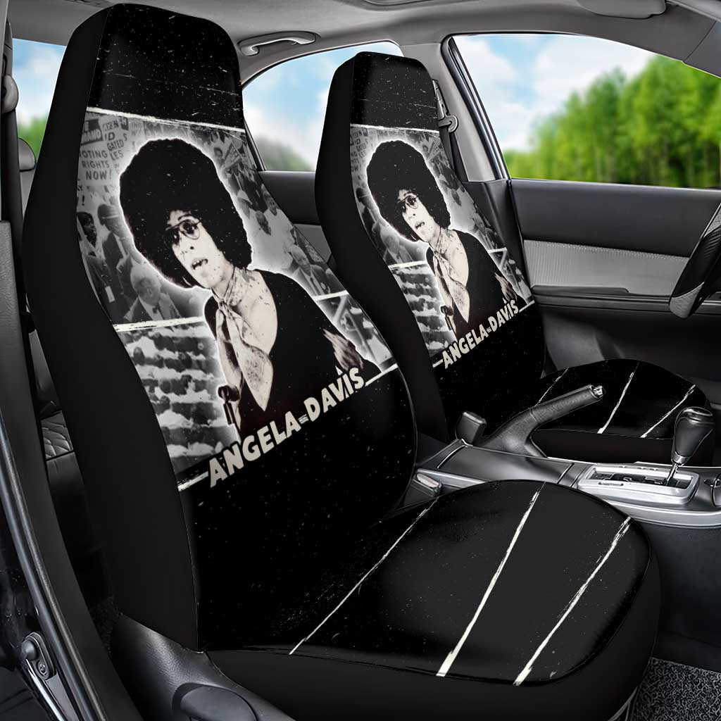 Angela Davis Car Seat Cover Protest Design Liberating Minds and Society Quote Civil Rights Movement - Wonder Print Shop