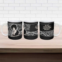 Angela Davis Ceramic Mug Protest Design Liberating Minds and Society Quote Civil Rights Movement - Wonder Print Shop