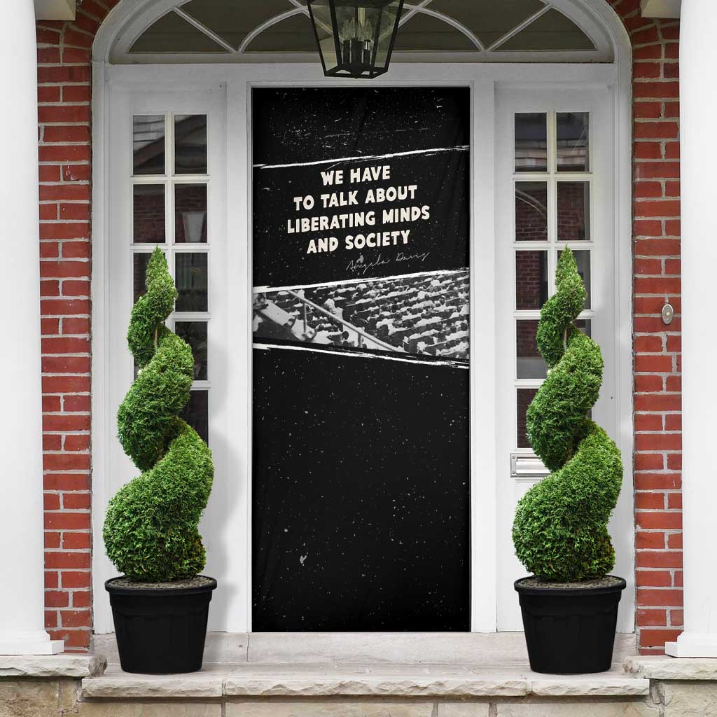 Angela Davis Door Cover Protest Design Liberating Minds and Society Quote Civil Rights Movement - Wonder Print Shop