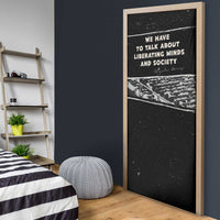 Angela Davis Door Cover Protest Design Liberating Minds and Society Quote Civil Rights Movement - Wonder Print Shop