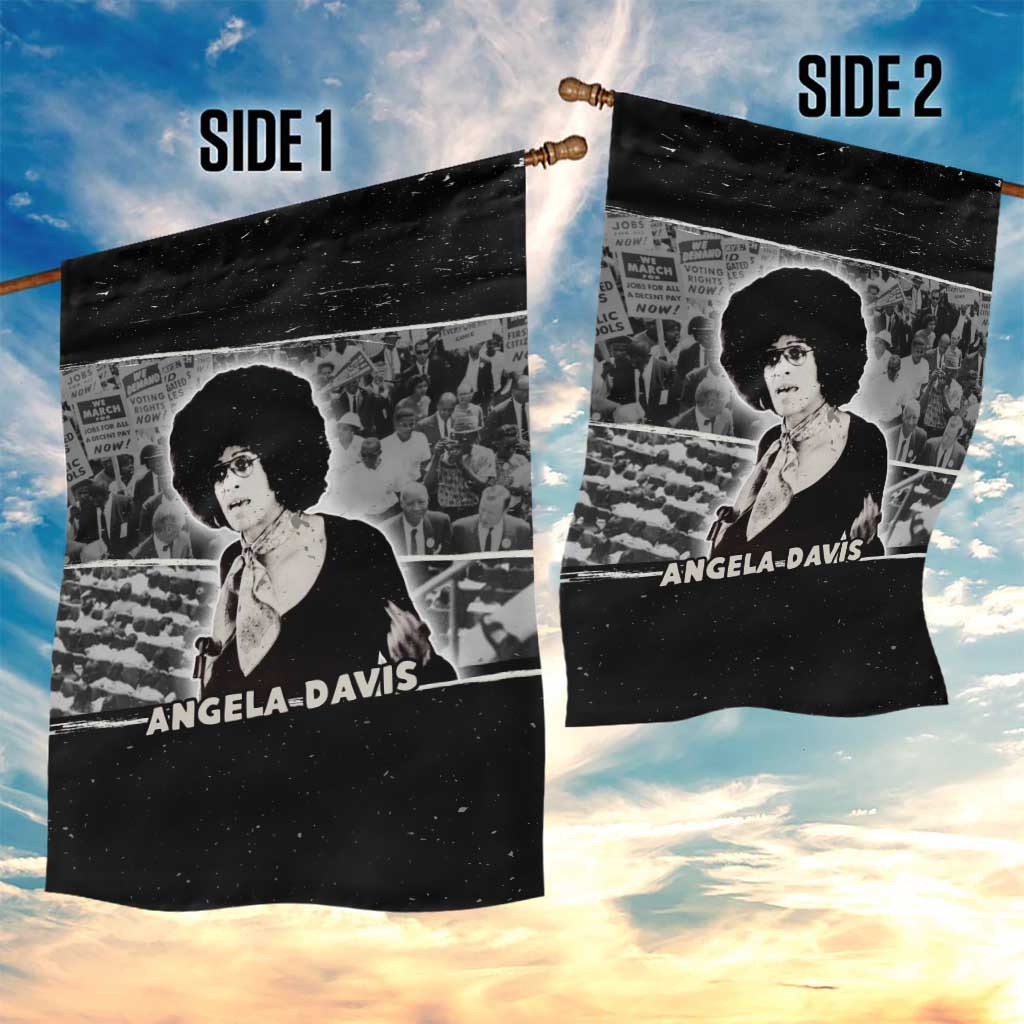 Angela Davis Garden Flag Protest Design Liberating Minds and Society Quote Civil Rights Movement - Wonder Print Shop