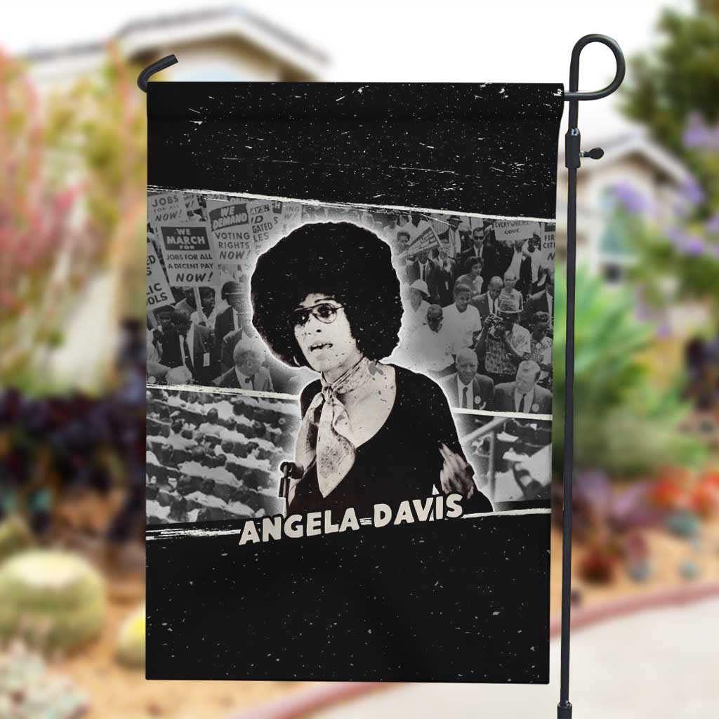Angela Davis Garden Flag Protest Design Liberating Minds and Society Quote Civil Rights Movement - Wonder Print Shop