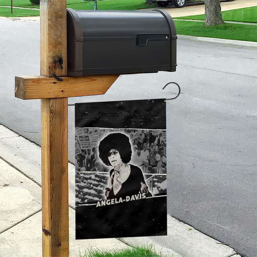 Angela Davis Garden Flag Protest Design Liberating Minds and Society Quote Civil Rights Movement - Wonder Print Shop