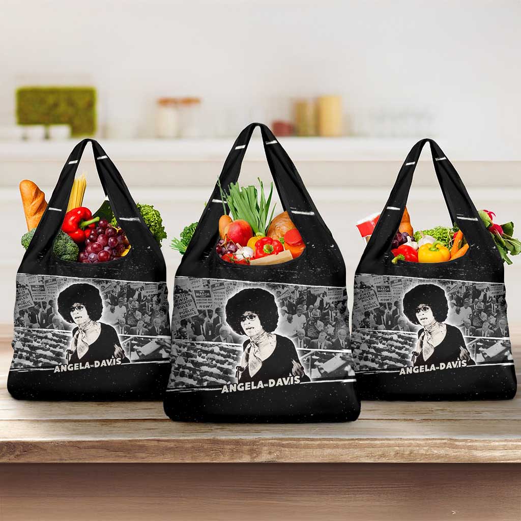 Angela Davis Grocery Bag Protest Design Liberating Minds and Society Quote Civil Rights Movement - Wonder Print Shop