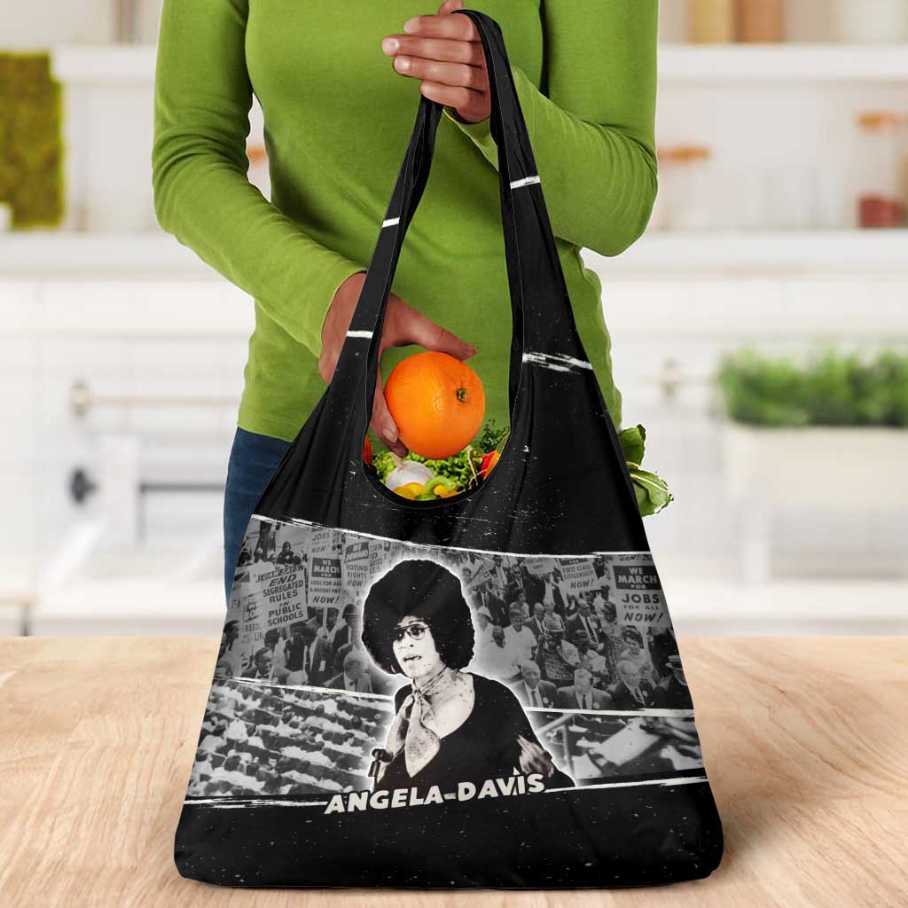 Angela Davis Grocery Bag Protest Design Liberating Minds and Society Quote Civil Rights Movement - Wonder Print Shop