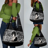 Angela Davis Grocery Bag Protest Design Liberating Minds and Society Quote Civil Rights Movement - Wonder Print Shop