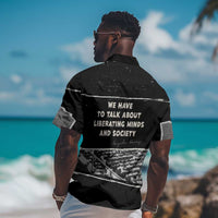 Angela Davis Hawaiian Shirt Protest Design Liberating Minds and Society Quote Civil Rights Movement TS04