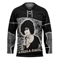 Angela Davis Hockey Jersey Protest Design Liberating Minds and Society Quote Civil Rights Movement - Wonder Print Shop