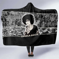 Angela Davis Hooded Blanket Protest Design Liberating Minds and Society Quote Civil Rights Movement - Wonder Print Shop