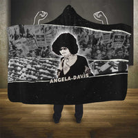 Angela Davis Hooded Blanket Protest Design Liberating Minds and Society Quote Civil Rights Movement - Wonder Print Shop
