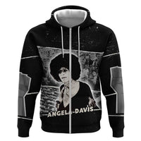 Angela Davis Hoodie Protest Design Liberating Minds and Society Quote Civil Rights Movement - Wonder Print Shop
