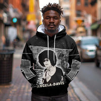 Angela Davis Hoodie Protest Design Liberating Minds and Society Quote Civil Rights Movement - Wonder Print Shop