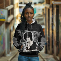 Angela Davis Hoodie Protest Design Liberating Minds and Society Quote Civil Rights Movement - Wonder Print Shop