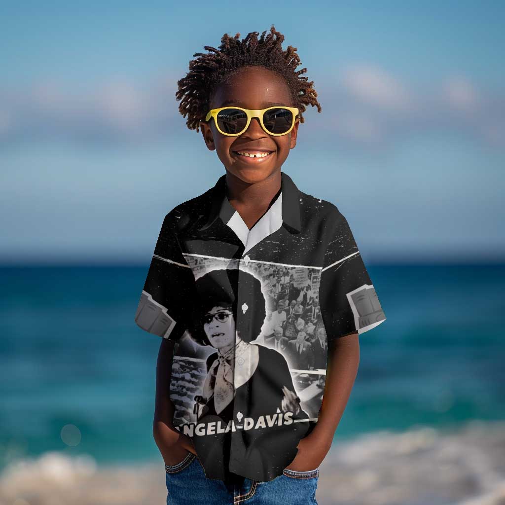Angela Davis Kid Hawaiian Shirt Protest Design Liberating Minds and Society Quote Civil Rights Movement TS04