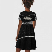 Angela Davis Kid Short Sleeve Dress Protest Design Liberating Minds and Society Quote Civil Rights Movement TS04