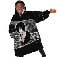 Angela Davis Kid Wearable Blanket Hoodie Protest Design Liberating Minds and Society Quote Civil Rights Movement - Wonder Print Shop