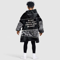 Angela Davis Kid Wearable Blanket Hoodie Protest Design Liberating Minds and Society Quote Civil Rights Movement - Wonder Print Shop