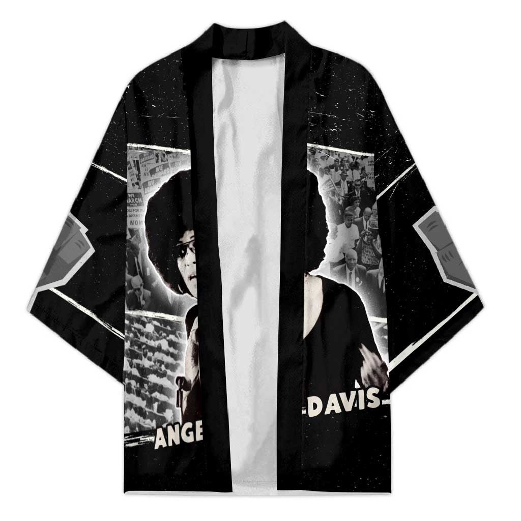 Angela Davis Kimono Protest Design Liberating Minds and Society Quote Civil Rights Movement - Wonder Print Shop