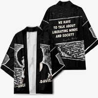 Angela Davis Kimono Protest Design Liberating Minds and Society Quote Civil Rights Movement - Wonder Print Shop