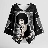 Angela Davis Kimono Sleeve Blouse Protest Design Liberating Minds and Society Quote Civil Rights Movement - Wonder Print Shop