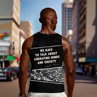 Angela Davis Men Tank Top Protest Design Liberating Minds and Society Quote Civil Rights Movement - Wonder Print Shop