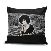 Angela Davis Pillow Cover Protest Design Liberating Minds and Society Quote Civil Rights Movement - Wonder Print Shop