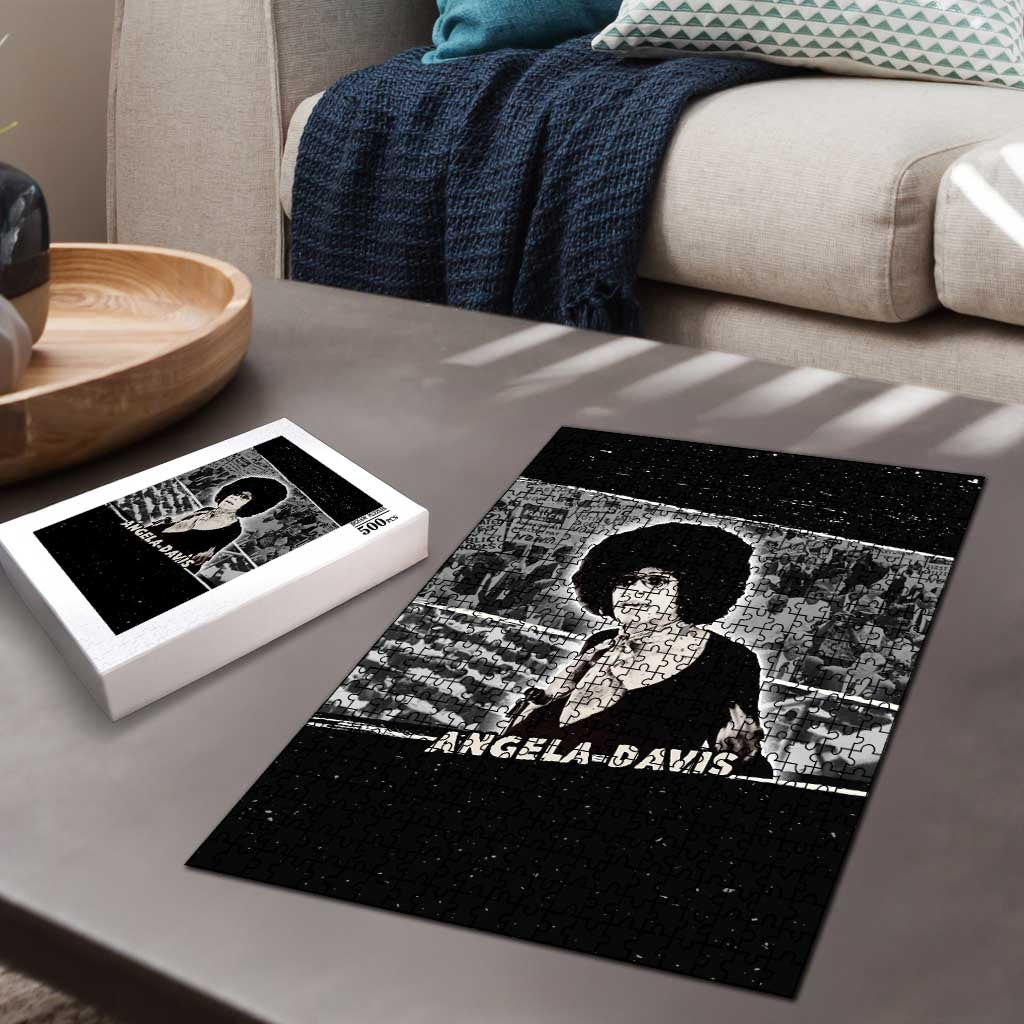 Angela Davis Puzzle Protest Design Liberating Minds and Society Quote Civil Rights Movement - Wonder Print Shop