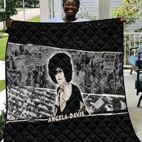 Angela Davis Quilt Protest Design Liberating Minds and Society Quote Civil Rights Movement - Wonder Print Shop
