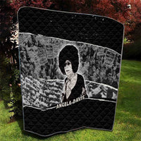 Angela Davis Quilt Protest Design Liberating Minds and Society Quote Civil Rights Movement - Wonder Print Shop