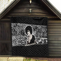 Angela Davis Quilt Protest Design Liberating Minds and Society Quote Civil Rights Movement - Wonder Print Shop