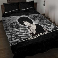 Angela Davis Quilt Bed Set Protest Design Liberating Minds and Society Quote Civil Rights Movement - Wonder Print Shop