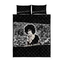 Angela Davis Quilt Bed Set Protest Design Liberating Minds and Society Quote Civil Rights Movement - Wonder Print Shop