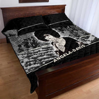 Angela Davis Quilt Bed Set Protest Design Liberating Minds and Society Quote Civil Rights Movement - Wonder Print Shop