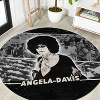 Angela Davis Round Carpet Protest Design Liberating Minds and Society Quote Civil Rights Movement - Wonder Print Shop