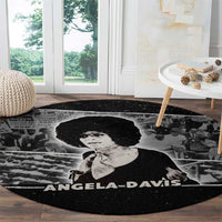 Angela Davis Round Carpet Protest Design Liberating Minds and Society Quote Civil Rights Movement - Wonder Print Shop