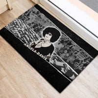 Angela Davis Rubber Doormat Protest Design Liberating Minds and Society Quote Civil Rights Movement - Wonder Print Shop