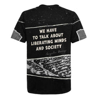 Angela Davis Rugby Jersey Protest Design Liberating Minds and Society Quote Civil Rights Movement TS04