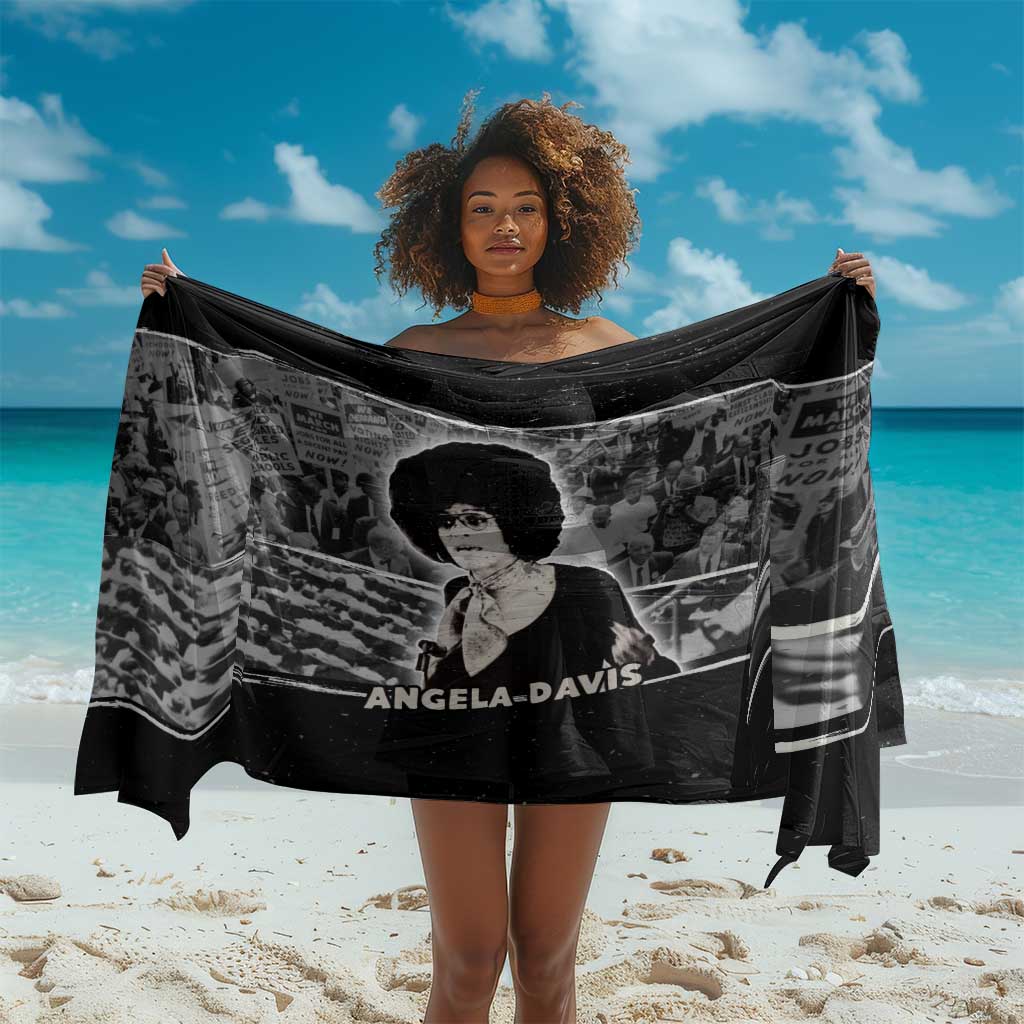 Angela Davis Sarong Protest Design Liberating Minds and Society Quote Civil Rights Movement - Wonder Print Shop