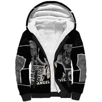 Angela Davis Sherpa Hoodie Protest Design Liberating Minds and Society Quote Civil Rights Movement - Wonder Print Shop