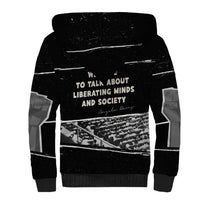 Angela Davis Sherpa Hoodie Protest Design Liberating Minds and Society Quote Civil Rights Movement - Wonder Print Shop