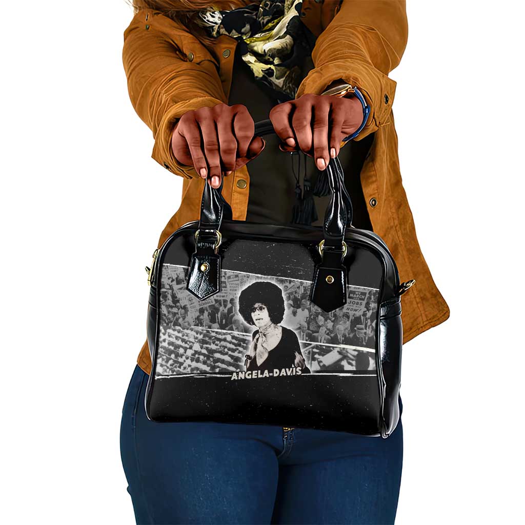 Angela Davis Shoulder Handbag Protest Design Liberating Minds and Society Quote Civil Rights Movement - Wonder Print Shop