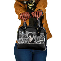 Angela Davis Shoulder Handbag Protest Design Liberating Minds and Society Quote Civil Rights Movement - Wonder Print Shop