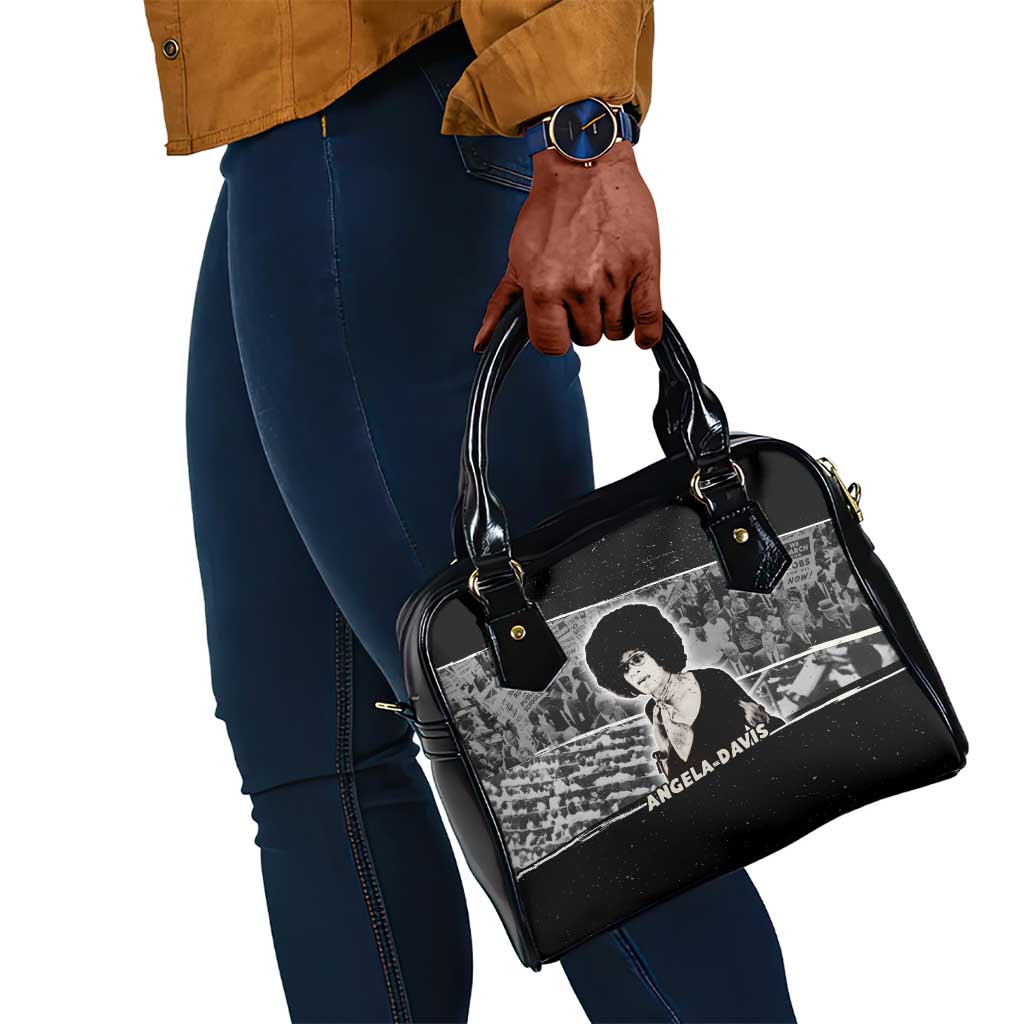 Angela Davis Shoulder Handbag Protest Design Liberating Minds and Society Quote Civil Rights Movement - Wonder Print Shop