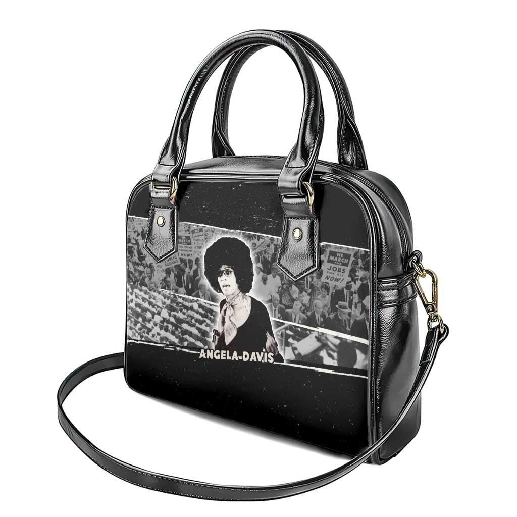 Angela Davis Shoulder Handbag Protest Design Liberating Minds and Society Quote Civil Rights Movement - Wonder Print Shop