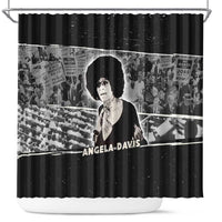 Angela Davis Shower Curtain Protest Design Liberating Minds and Society Quote Civil Rights Movement - Wonder Print Shop
