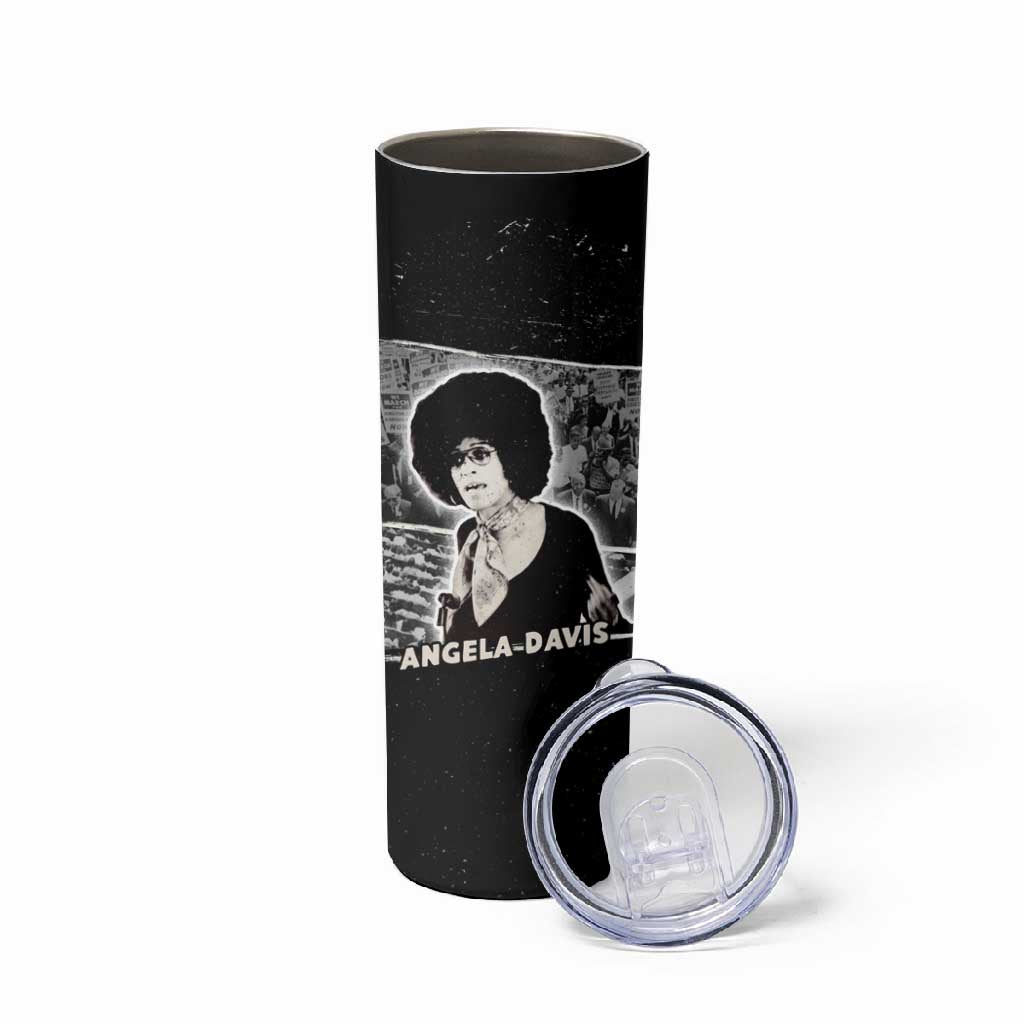 Angela Davis Skinny Tumbler Protest Design Liberating Minds and Society Quote Civil Rights Movement - Wonder Print Shop