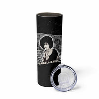 Angela Davis Skinny Tumbler Protest Design Liberating Minds and Society Quote Civil Rights Movement - Wonder Print Shop