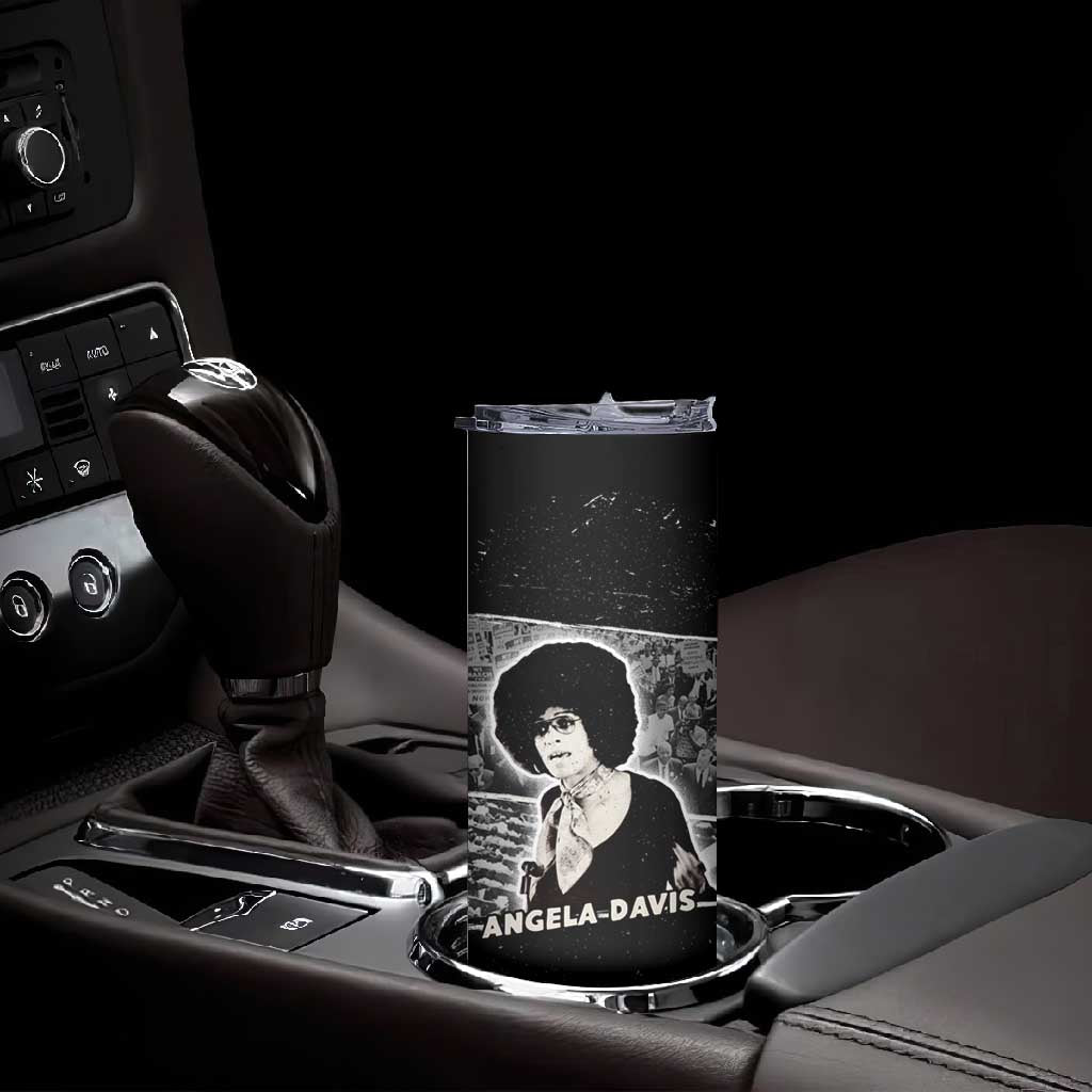 Angela Davis Skinny Tumbler Protest Design Liberating Minds and Society Quote Civil Rights Movement - Wonder Print Shop