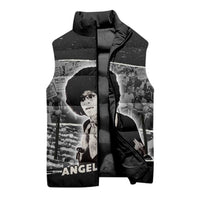 Angela Davis Sleeveless Puffer Jacket Protest Design Liberating Minds and Society Quote Civil Rights Movement - Wonder Print Shop